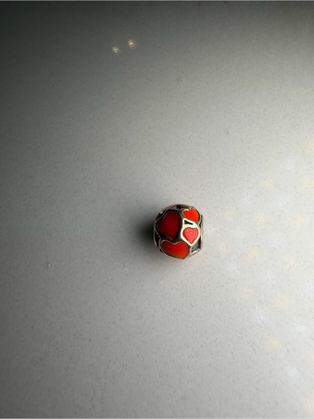 Pandora Silver Red Heart Enamel Charm